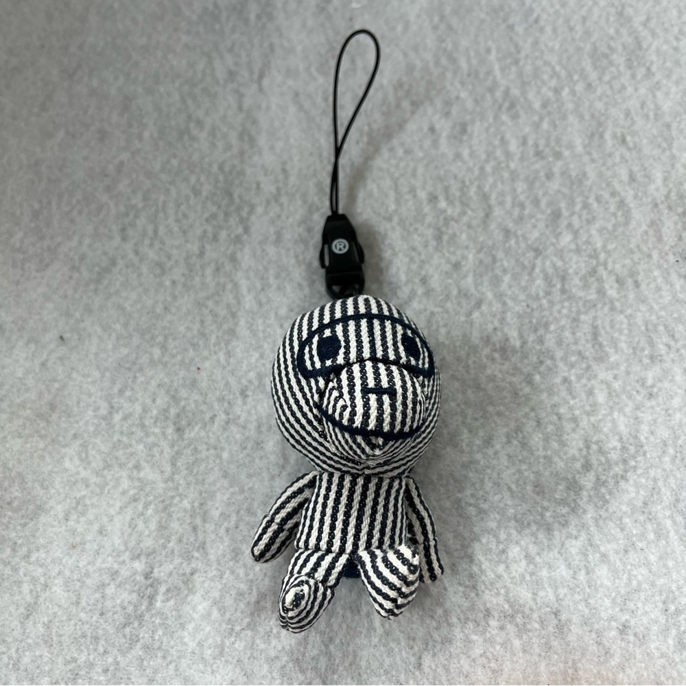 BAPE Blue Denim Striped Baby Milo Keychain Bathing Ape Japan